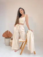 Trijunto: Camisa Elis + Cropped Regina + Calça Pantalona Sebastiana