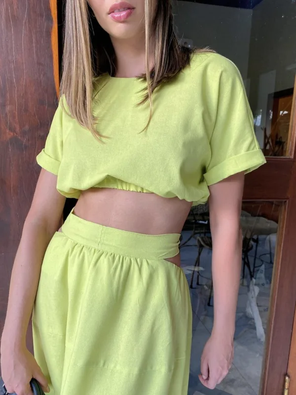 Cropped com Elástico