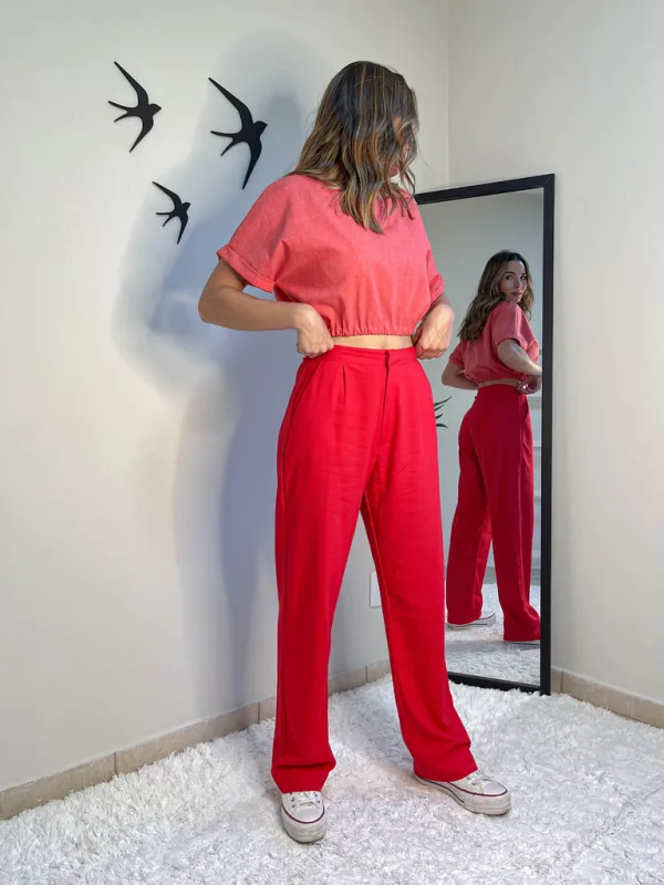 Calça de linho Águia