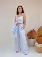 Trijunto: Camisa Elis + Cropped Regina + Calça Pantalona Sebastiana