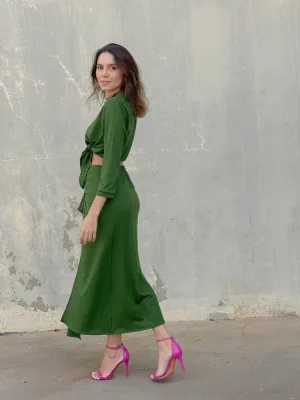 Conjunto: Saia Moletinho Atena + Cropped Moletinho Celina
