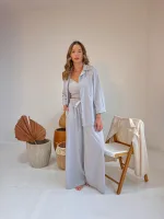 Trijunto: Camisa Elis + Cropped Regina + Calça Pantalona Sebastiana