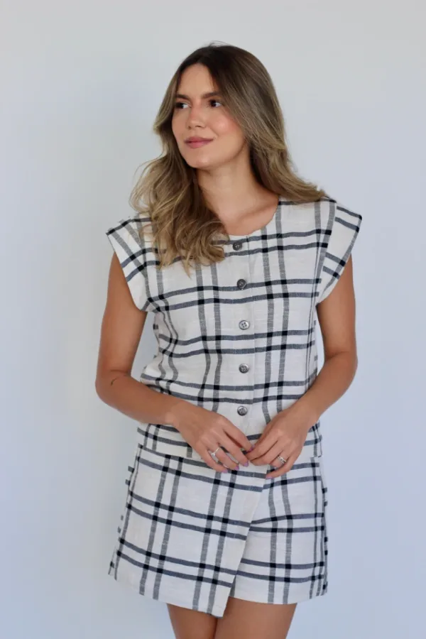 Blusa Colete Granada Xadrez