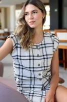 Blusa Colete Granada Xadrez