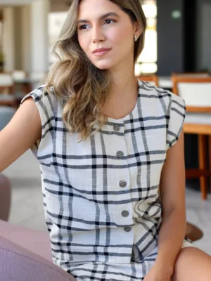 Blusa Colete Granada Xadrez